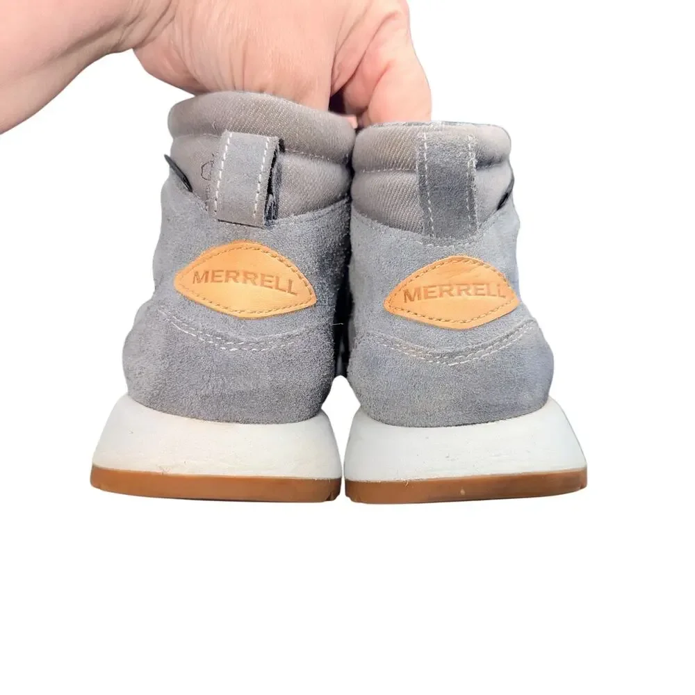 Merrell Waitsfield Mid Hiking Boots Gray Suede Canvas Women’s 7.5